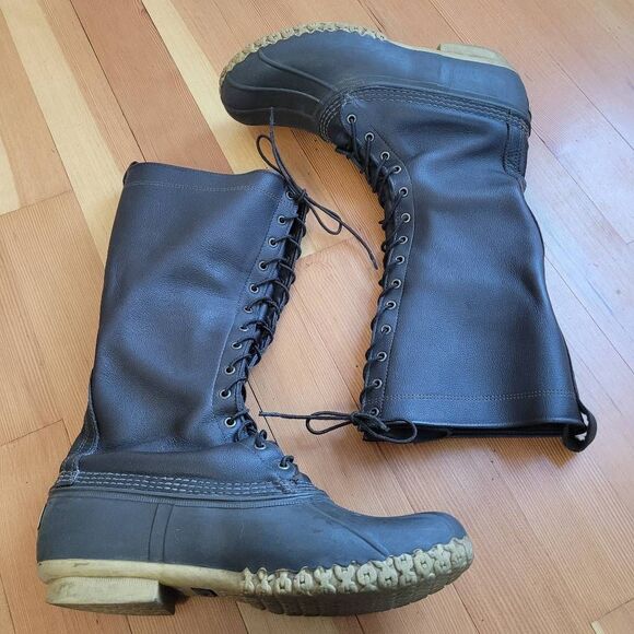 L.L. Bean maine hunting boot rubber bottom gorpcore outdoors fishing knee high - Picture 1 of 13